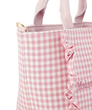 Maison de FLEUR ギンガムフリル2Wayバッグ Pink