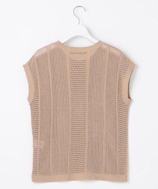 自由区 【洗える・XSサイズあり】シアーコイル ニット キャメル系