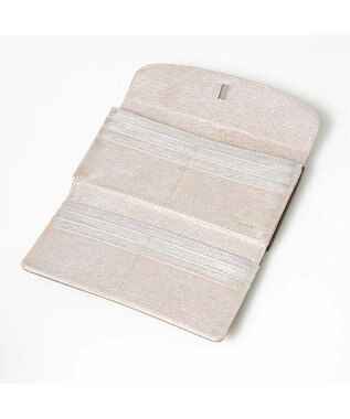 UNBILLION perche カラーコンビレザーかぶせ外がま口長財布 ブラウン