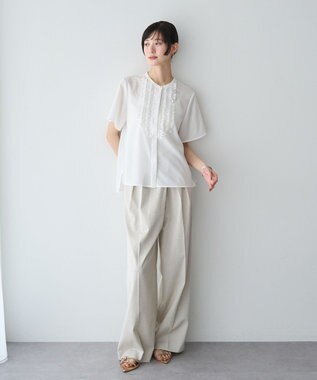 YECCA VECCA フリルデザインブラウス Off White