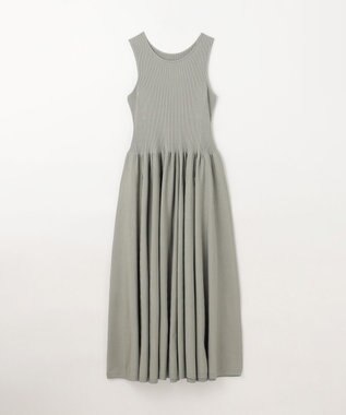 GRACE CONTINENTAL アメスリニットギャザーワンピース カーキ