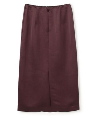 BEIGE， CASSITER / リネンブレンド サテンスカート Bordeaux