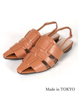 Dominic3 レザー グルカサンダル キャメル