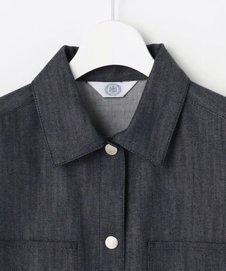 J.PRESS LADIES S セルロースシャンブレー ジャケット ネイビー系