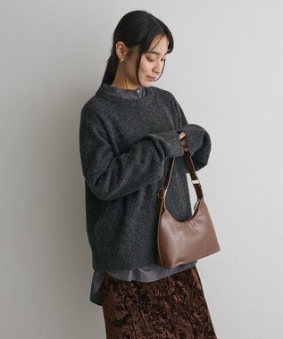 CRAFT STANDARD BOUTIQUE 起毛クルーネックニットプルオーバー Dark Gray