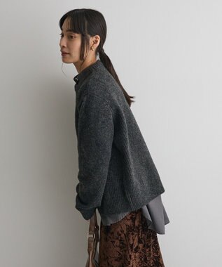 CRAFT STANDARD BOUTIQUE 起毛クルーネックニットプルオーバー Dark Gray