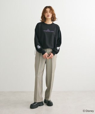 Green Parks ナイトメア／裾ドロストミニ裏毛プルオーバー Black