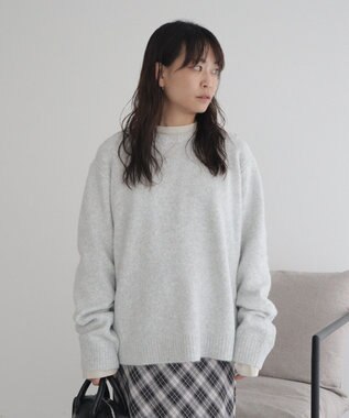 CRAFT STANDARD BOUTIQUE 起毛クルーネックニットプルオーバー Light Gray