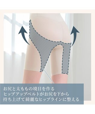 BRADELIS New York 【Yukine inc. 】ゆきねえ365綿混モアらくヒップサポートガードル24 ブラデリス 補正下着 シアーグレージュ