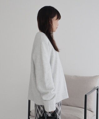 CRAFT STANDARD BOUTIQUE 起毛クルーネックニットプルオーバー Light Gray