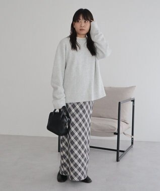 CRAFT STANDARD BOUTIQUE 起毛クルーネックニットプルオーバー Light Gray