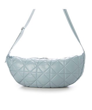 UNBILLION カシュカシュ cachecache / ソフト合皮キルティングハーフムーンショルダー ブルー