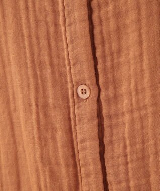 UCHINO クレープガーゼ　前あきギャザーワンピース ブラウン