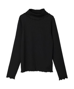 earth music&ecology ジャガードハイネックメローインナー Black