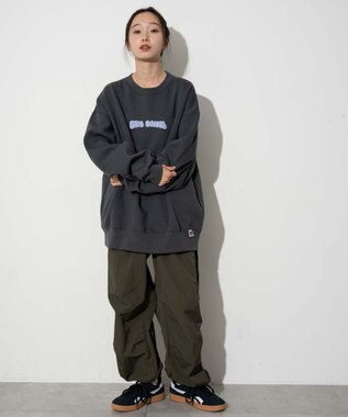 WEGO 【ユニセックス着用ITEM/MLサイズ展開/裏起毛】別注BENDAVISプランプロゴプルオーバー スミクロ