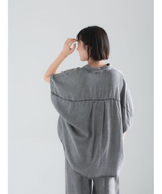 Te chichi ウォッシュデニムライクドルマンシャツ(セットアップ可) ブラック
