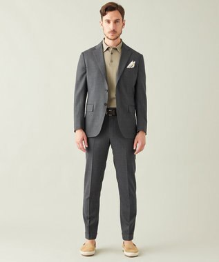 GOTAIRIKU 【AIRY MOVE / セットアップ対応】ウォッシャブルウールトロピカル セットアップパンツ ライトグレー系