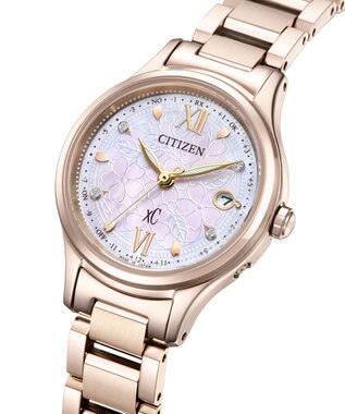 CITIZEN 【xC 30周年アニバーサリーモデル】「桜のフラワーボックス」をテーマにした光発電エコ・ドライブ電波時計 限定ウオッチ ES9498-77N サクラ色