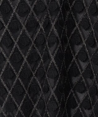 GRACE CONTINENTAL モチーフチュールブラウス ブラック