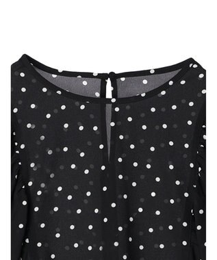 AMERICAN HOLIC ギャザースリーブドットブラウス Black