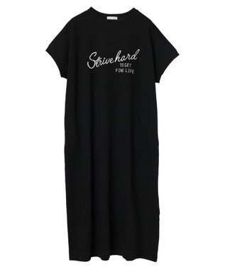 CRAFT STANDARD BOUTIQUE 10/- ヴィンテージフレンチスリーブワンピース Black