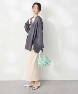 CRAFT STANDARD BOUTIQUE TC裏毛Ｖネックプルオーバー Black