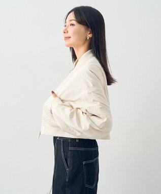 earth music&ecology ファーリバーシブルショートＭＡ－１ Ivory