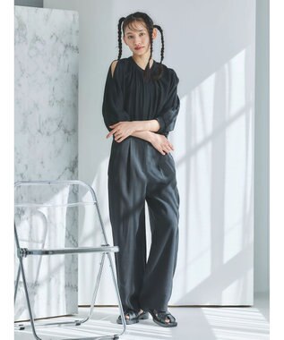 Green Parks ■ＥＳＣＡＲ　ショルダースリットオールインワン Black