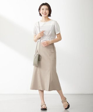 J.PRESS LADIES 【WEB限定カラーあり・セットアイテム】コインケース付き スマホ ポシェット カーキ系