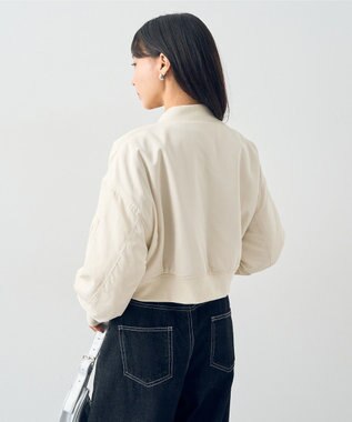 earth music&ecology ファーリバーシブルショートＭＡ－１ Ivory