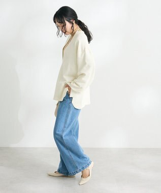 CRAFT STANDARD BOUTIQUE TC裏毛Ｖネックプルオーバー Ivory