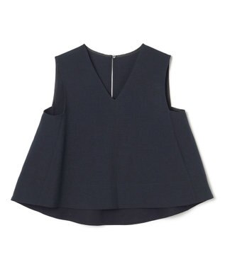 uncrave ウォッシャブルドライサップ テントラインブラウス ネイビー