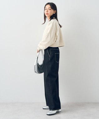 earth music&ecology ファーリバーシブルショートＭＡ－１ Ivory