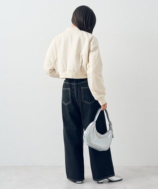 earth music&ecology ファーリバーシブルショートＭＡ－１ Ivory