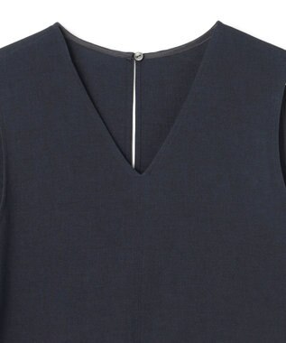 uncrave ウォッシャブルドライサップ テントラインブラウス ネイビー