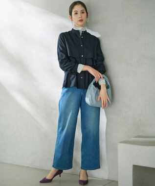 組曲 シャイニーシアータートル カットソー シルバー系