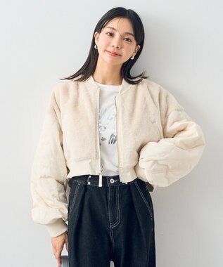 earth music&ecology ファーリバーシブルショートＭＡ－１