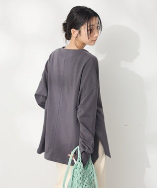 CRAFT STANDARD BOUTIQUE TC裏毛Ｖネックプルオーバー Black