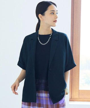 自由区 S 【カタログ掲載・人気素材・NEWアイテム】ラスティックメッシュハーフスリーブ ジャケット