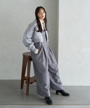 earth music&ecology ファーリバーシブルショートＭＡ－１ Blue Gray