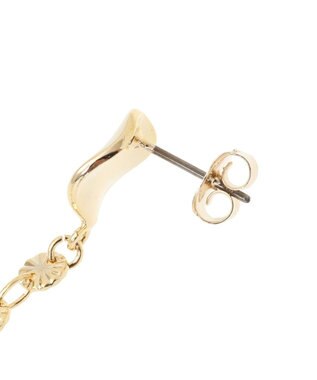 Green Parks ・ＨＡＬＦ　ＴＩＭＥ　メタルプレートパールピアス Gold