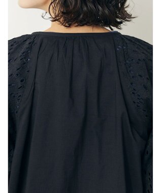CRAFT STANDARD BOUTIQUE インド綿アイレット刺繍ブラウス Black