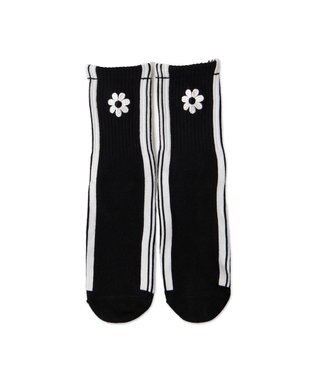 WEGO サイドラインクルーソックス ブラック