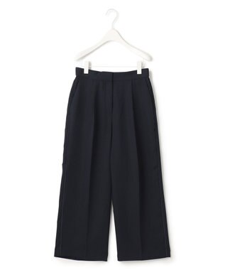 ICB 【WEB限定カラーあり】FluidBackSatin ワイドクロップドパンツ ネイビー系