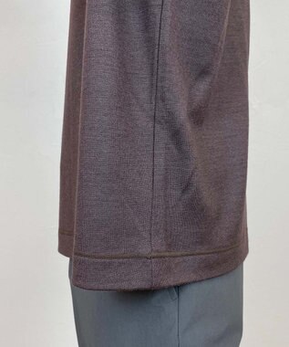 KASHIYAMA 【ウォッシャブル】ウールジャージークルーネックニット ブラウン