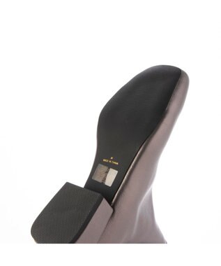 MODE ET JACOMO <carino>【レイン対応】スクエアトゥローヒールブーツ ダークシルバー