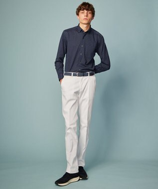 JOSEPH ABBOUD 【キングサイズ・快適な着心地・イージーケア】コンパクトジャージープリント シ ャツ ネイビー系5