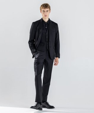 JOSEPH HOMME 新素材【ストレッチ/セットアップ対応】シルキーウールジャージー ジャケット ブラック系