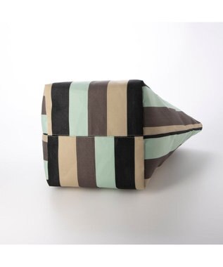 UNBILLION カシュカシュ cachecache / ウォータプルーフストライプビッグトート グリーンミックス