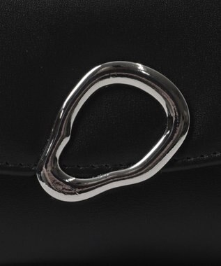 WEGO ニュアンスパーツフラップウォレット ブラック